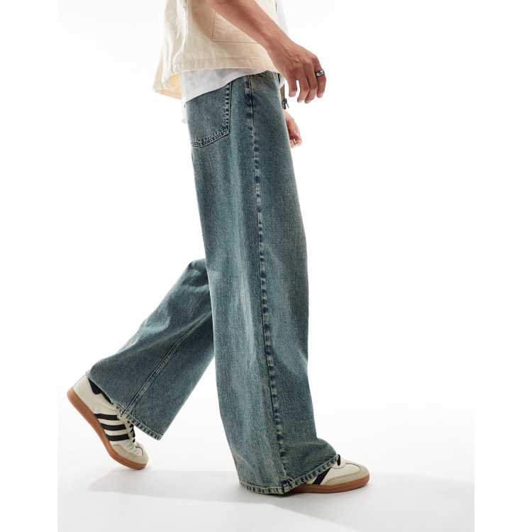 ASOS DESIGN super baggy jeans with panels in light wash | ASOS