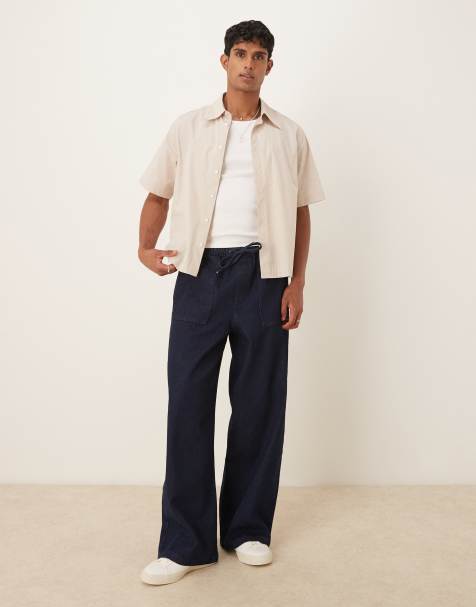 ASOS DESIGN super baggy lightweight jean in raw wash - view 1