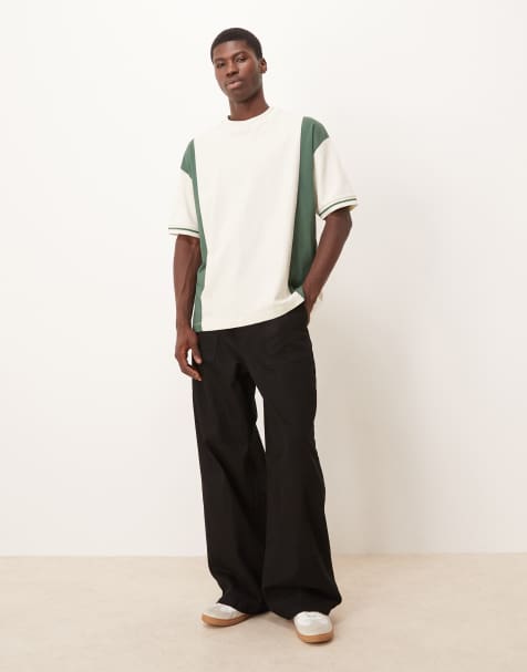 ASOS DESIGN super baggy lightweight jeans in washed black - view 1