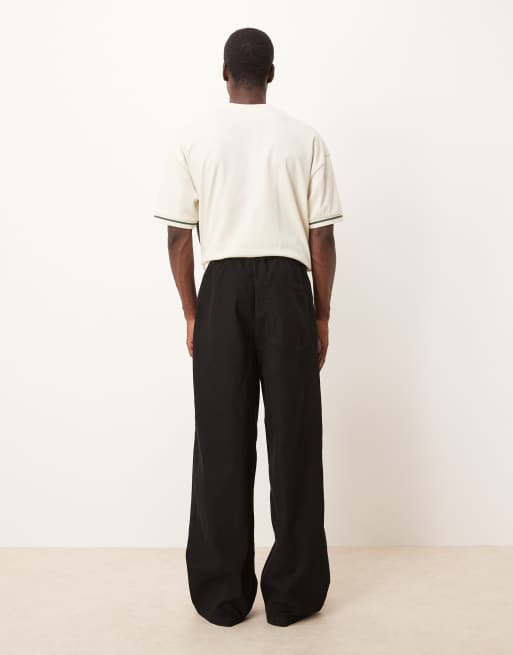 ASOS DESIGN super baggy lightweight jeans in washed black