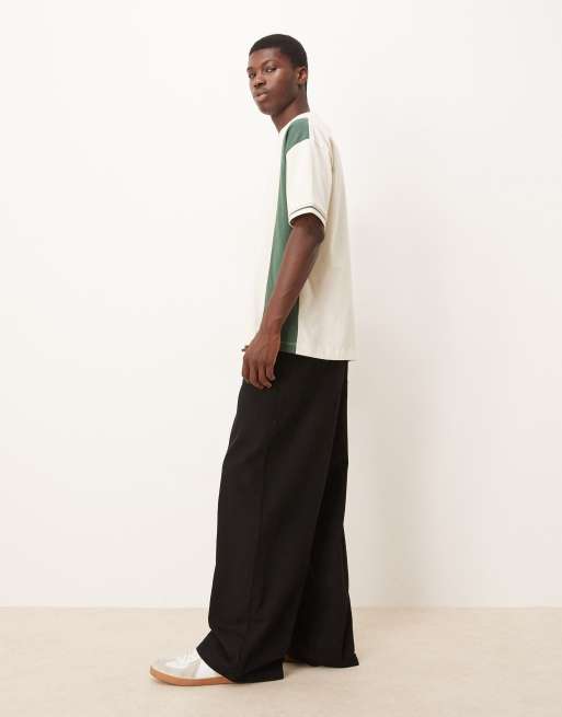 ASOS DESIGN super baggy lightweight jeans in washed black