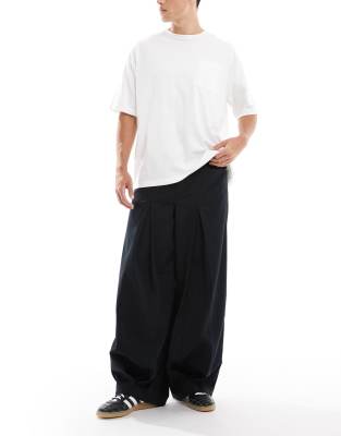 Asos Design Super Baggy Pants In Black