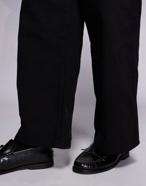 ASOS DESIGN super baggy pants in black | ASOS