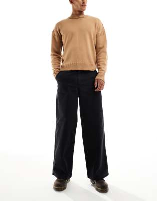 Asos Design Super Baggy Pants In Black