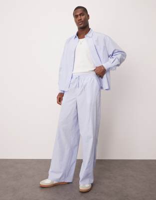 Asos Design Super Baggy Pants In Blue