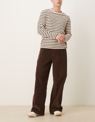 Asos Design Super Baggy Pants In Brown