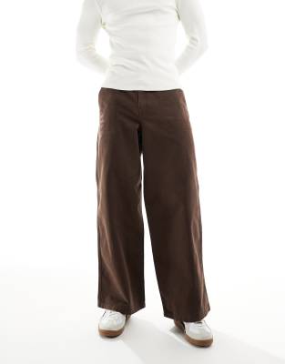 Asos Design Super Baggy Pants In Brown