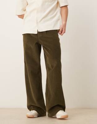 Asos Design Super Baggy Pants In Green