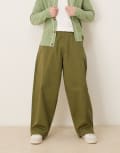 [ASOS DESIGN] ASOS DESIGN super baggy pants in khaki-Green W32 L34 KHAKI
