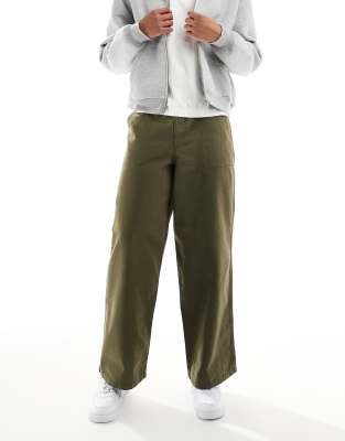 Asos Design Super Baggy Pants In Green