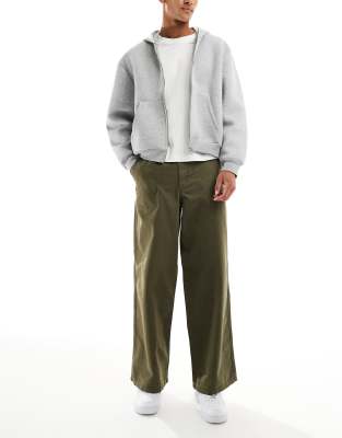 Asos Design Super Baggy Pants In Green