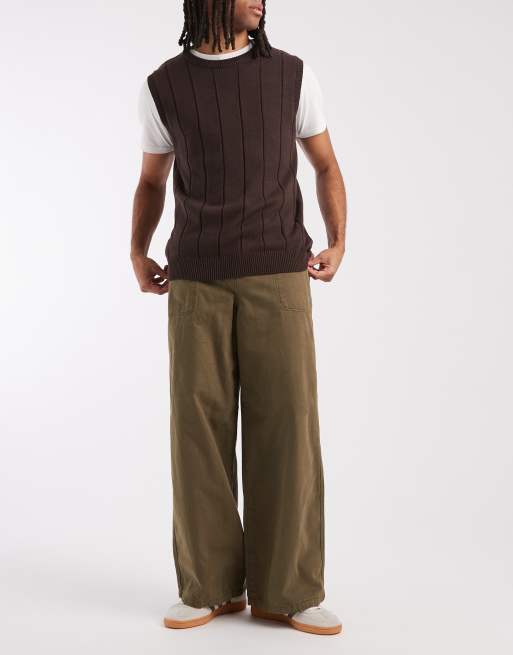 ASOS DESIGN super baggy pants in khaki, 2 of 5