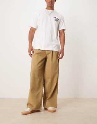 Asos Design Super Baggy Pants With Large Pleat Details