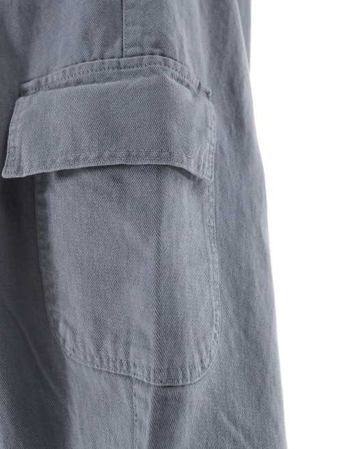 ASOS DESIGN super baggy pull on cargos in grey