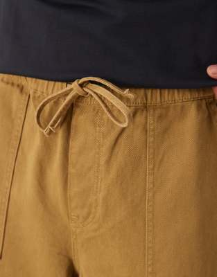 Asos Design Super Baggy Pull On Fatigue Pants With Darts