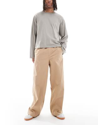 Asos Design Super Baggy Pull On Pants In White
