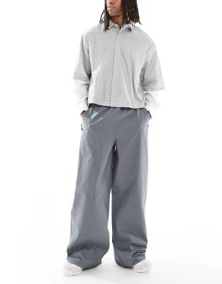 Asos Design Super Baggy Pull On Pants In Gray