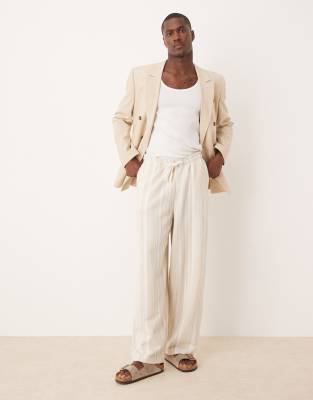Asos Design Super Baggy Sweatpants With Stripes
