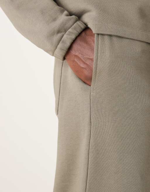 ASOS DESIGN super baggy trackies in khaki (part of a set), 4 of 5