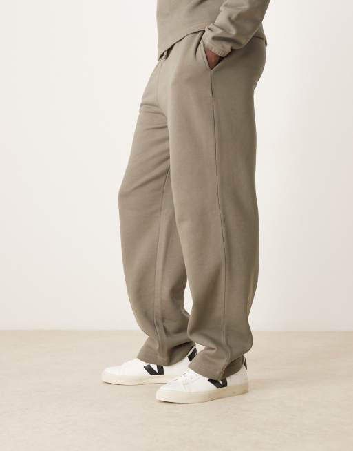 ASOS DESIGN super baggy trackies in khaki (part of a set), 5 of 5