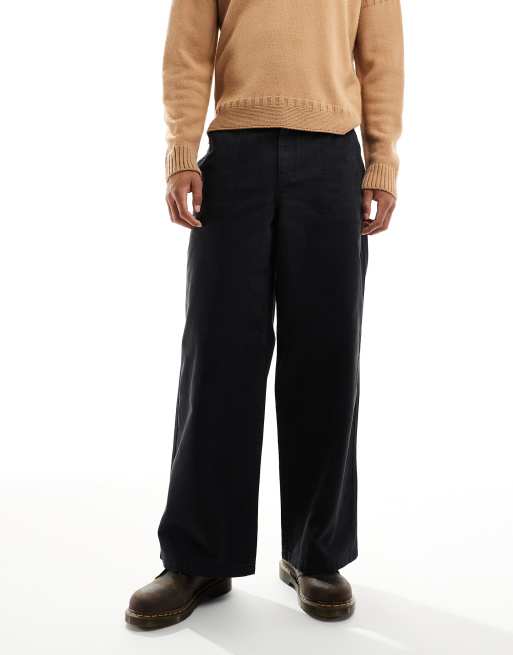ASOS DESIGN super baggy trousers in black