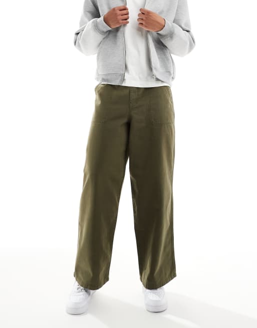 ASOS DESIGN super baggy trousers in khaki