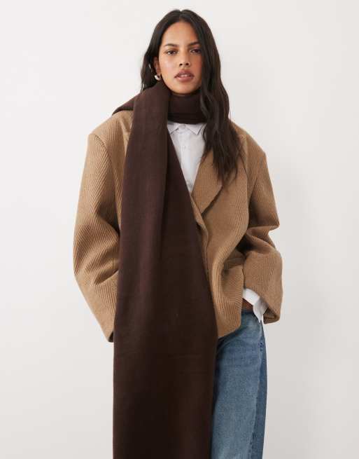 ASOS DESIGN super blødt tørklæde i chokolade, 2 af 3