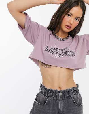 Pink Short Sleeve Super Crop Tee