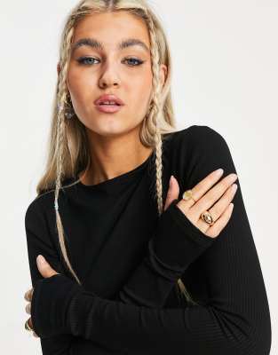 asos black crop top