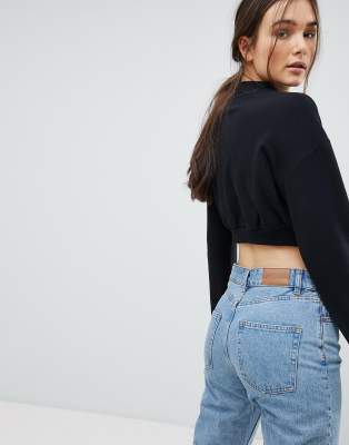 asos cropped sweatshirt