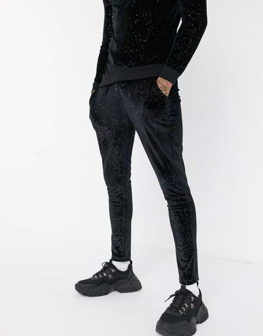 ASOS DESIGN – Kombiteil aus Velours mit silbernen Flecken, 3 von 3
