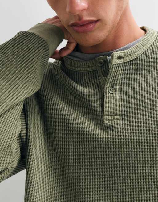 ASOS DESIGN super heavyweight boxy oversized long sleeve crew neck t-shirt in khaki , 4 of 5