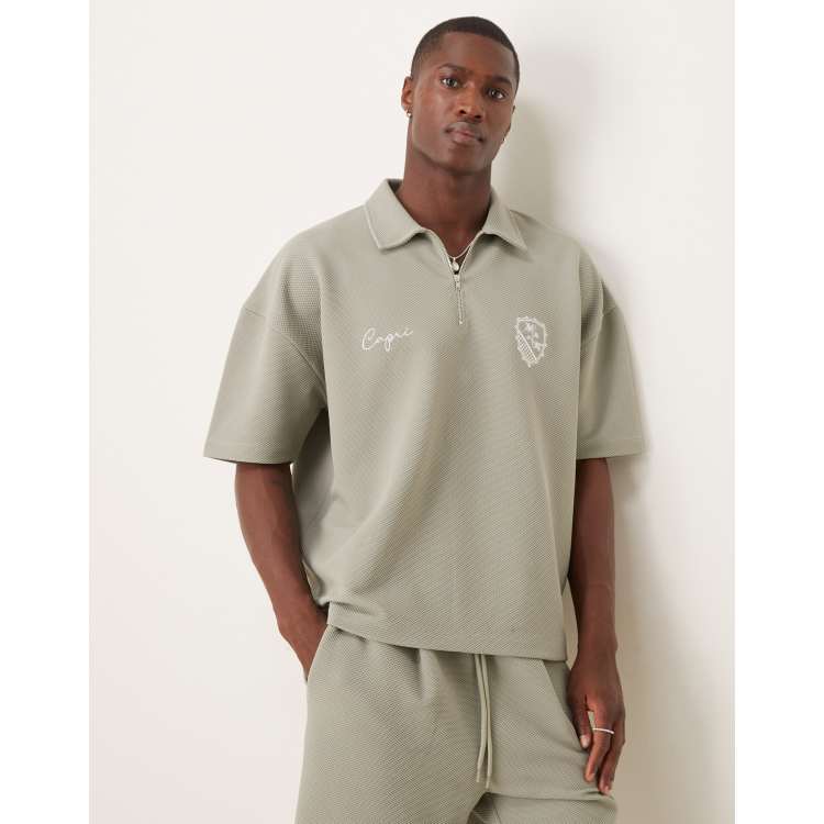 ASOS DESIGN super heavyweight boxy oversized polo with