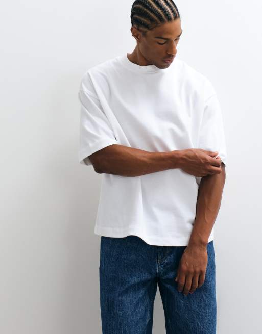 ASOS DESIGN super heavyweight boxy oversized t-shirt in white, 3 of 10