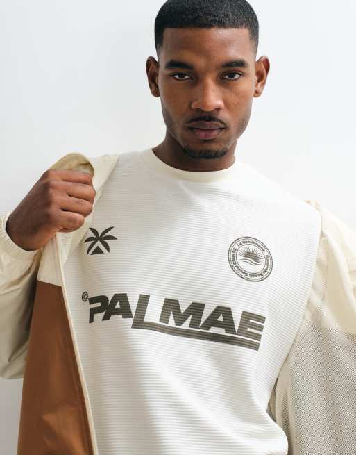 ASOS DESIGN super heavyweight boxy oversized T-shirt with soccer graphic in white ribbed fabric, 5 of 5