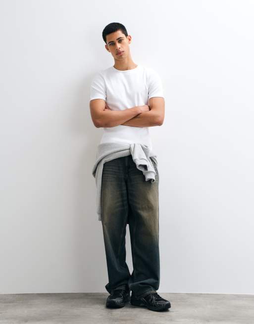 ASOS DESIGN super heavyweight muscle fit t-shirt in white rib, 2 of 5