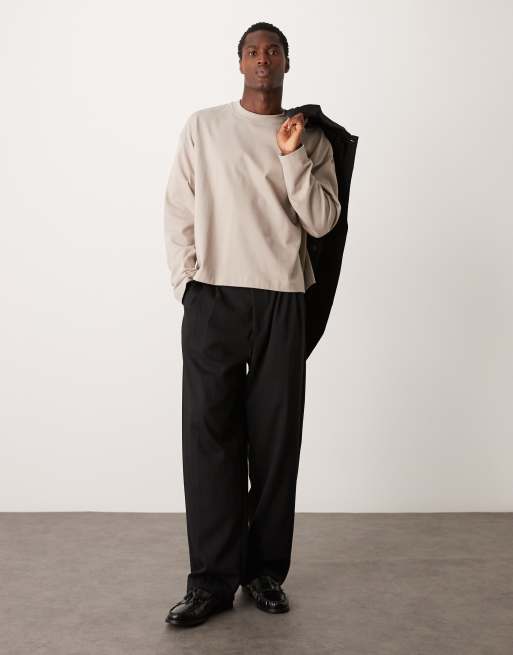 トップス STONE  Sweat Long Sleeve T-shirt S ASOS DESIGN super heavyweight oversized boxy long sleeve t