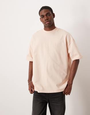 ASOS DESIGN super heavyweight oversized t-shirt in beige - view 1