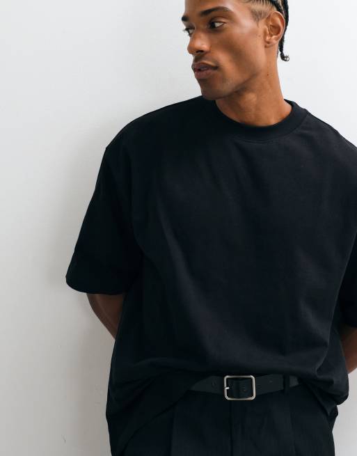 ASOS DESIGN super heavyweight oversized t-shirt in black, 3 of 5