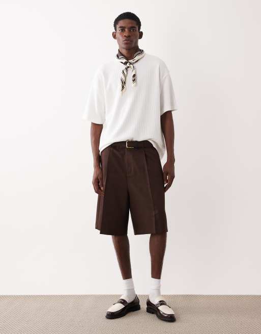 ASOS DESIGN super heavyweight oversized t-shirt in cream waffle, 2 of 5