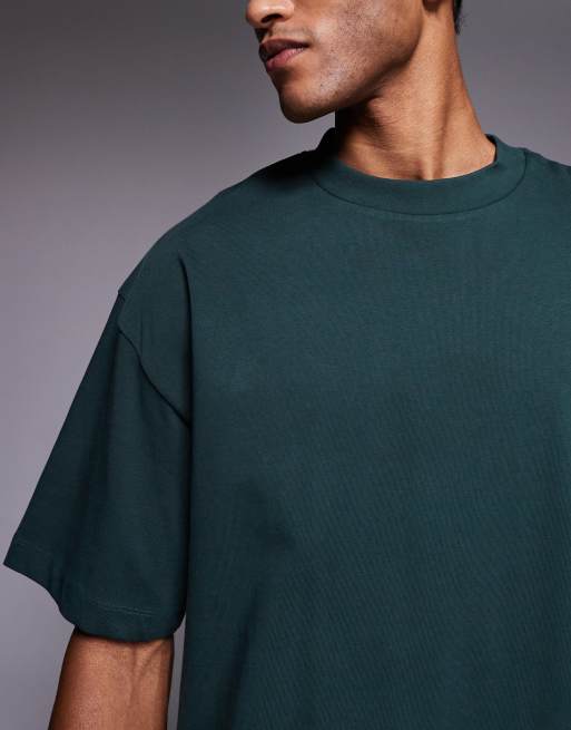 ASOS DESIGN super heavyweight oversized t-shirt in dark green   , 5 of 5