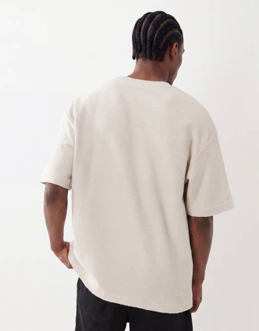 ASOS DESIGN super heavyweight oversized t-shirt in stone texture, 2 of 5