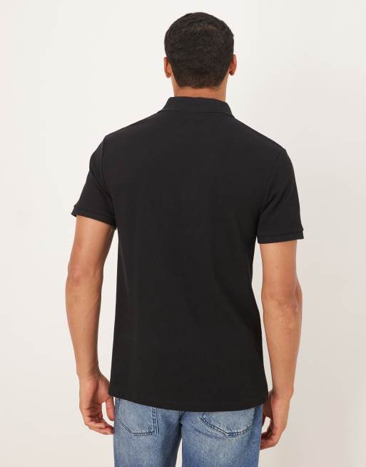 ASOS DESIGN super heavyweight pique quarter zip polo in