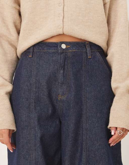 ASOS DESIGN super high waisted balloon jeans in indigo, 4 of 5