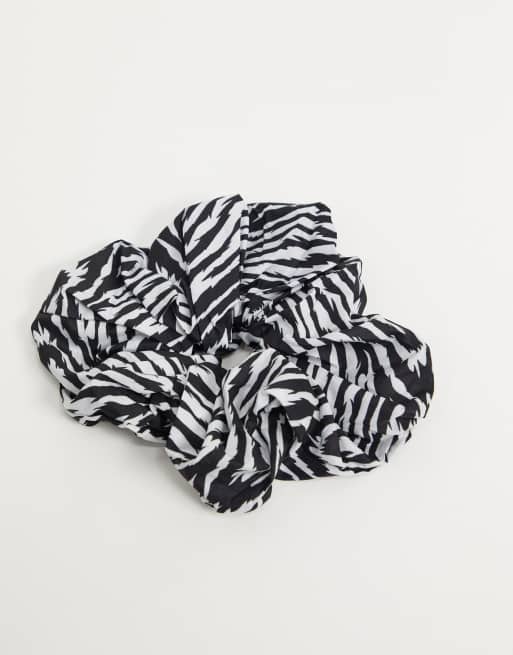 ASOS DESIGN super large scrunchie in zebra print