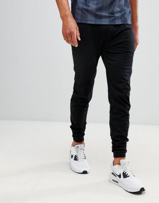 black lightweight joggers