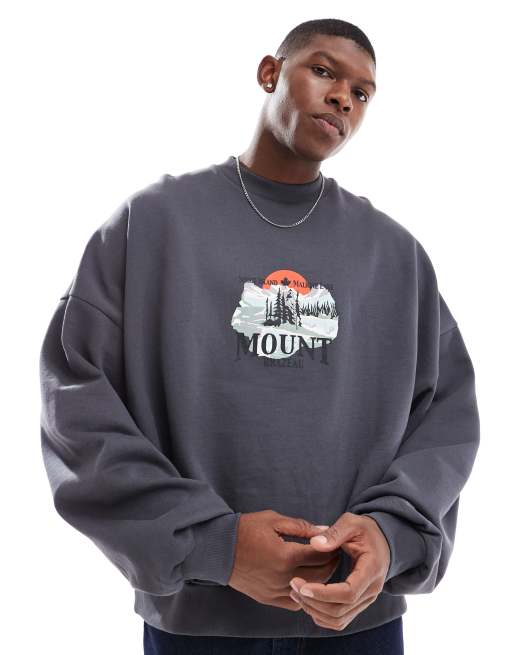 Oversized Bedruckte Pullover ASOS DESIGN – Super-Oversize