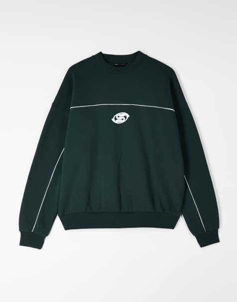 ASOS DESIGN – Super-Oversize-Sweatshirt mit Paspelierung und Logoprint - view 1