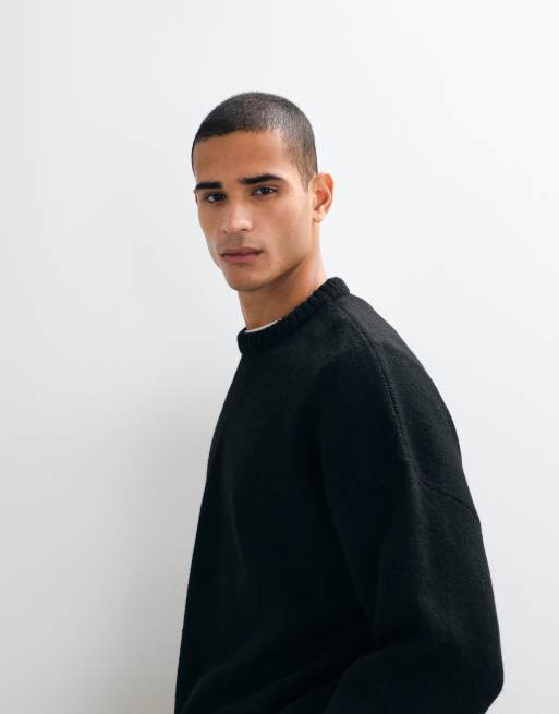 ASOS DESIGN super oversize sweter dzianinowy w kolorze czarnym, 4 z 10