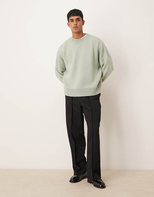 ASOS DESIGN super oversized boxy fit brushed knit crew neck ASOS DESIGN super oversized boxy fit brushed knit crew neck